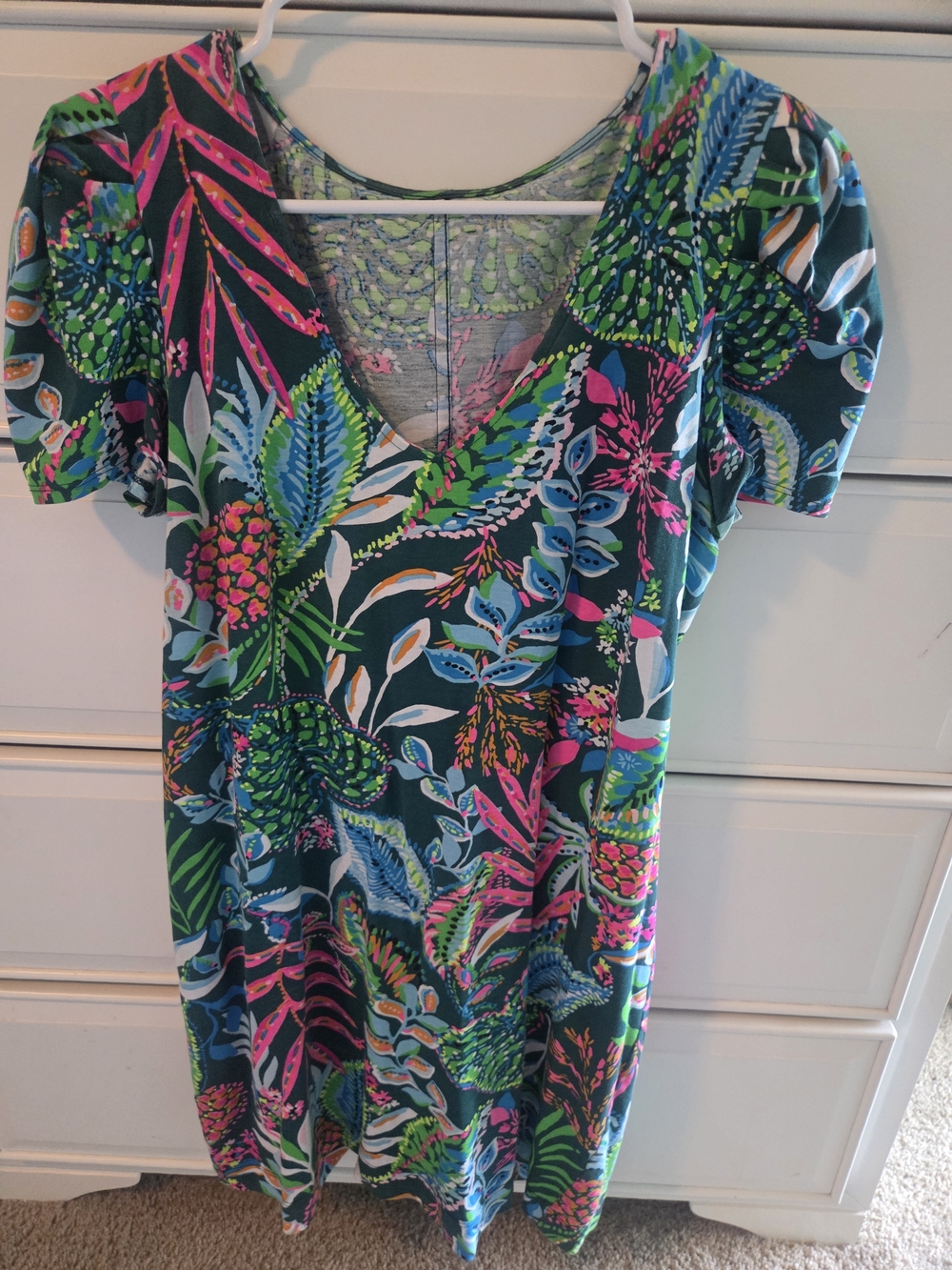 Lilly Pulitzer Aleece Dress- Multi Sunshine Jungle Puff Sleeve